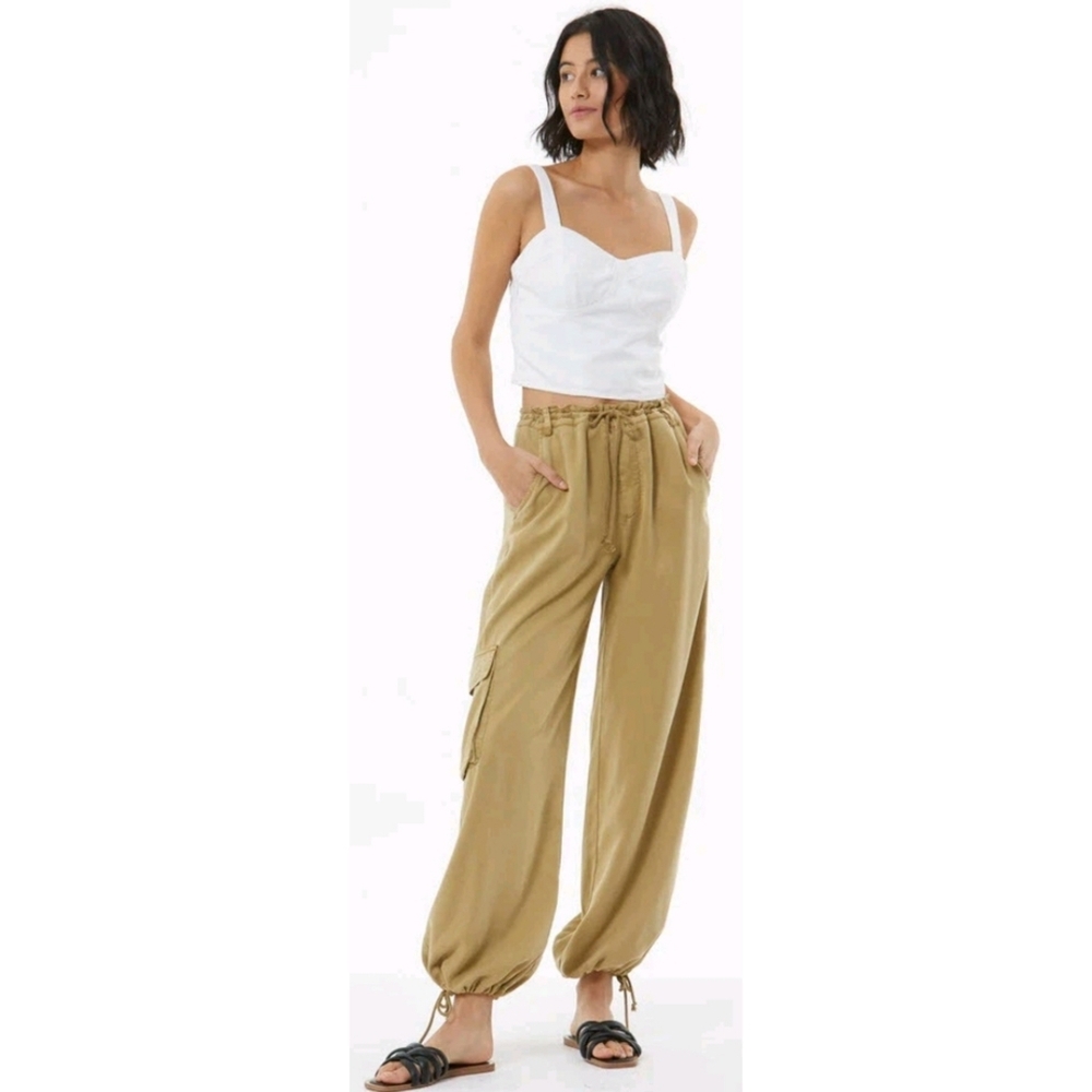 Young Fabulous and Broke Baggy Klem Cargo Pants Size Medium Color Willow NEW